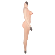 Load image into Gallery viewer, Cross-love Cross Dress Female Silicone Wearable D Cup Body Suit with Lower Ankle-length Trousers with Long Sleeve for Cosplay Costume