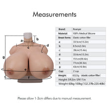 Load image into Gallery viewer, Cross-Love Crossdresser Realistic Silicone ZZ Cup Costume Crop Top Non-Sleeve Female Upper Half Body Form