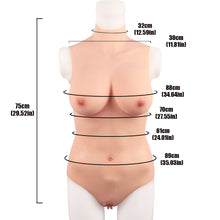 Load image into Gallery viewer, Cross-Love Cross Dress M-Size C-Cup Realistic Crop Top Briefs Silicone Wearable Body Form with Knickers Pant Bodysuit