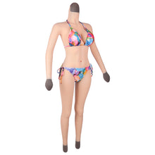Load image into Gallery viewer, Cross-love Cross Dress Female Silicone Wearable D Cup Body Suit with Lower Ankle-length Trousers with Long Sleeve for Cosplay Costume