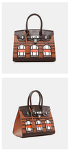 Load image into Gallery viewer, Berlin 25 Birkin Faubourg Small Size Top Handle Bag with House Trim - Vegan Leather Version

