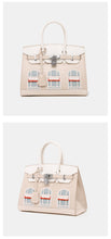 Load image into Gallery viewer, Berlin 25 Birkin Faubourg Small Size Top Handle Bag with House Trim - Vegan Leather Version
