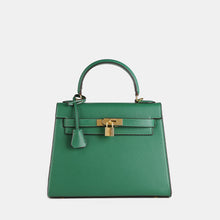 Load image into Gallery viewer, Verona 25 Saffiano Top Handle Kelly Style Handbag Vegan/Real Leather
