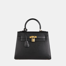 Load image into Gallery viewer, Verona 25 Saffiano Top Handle Kelly Style Handbag Vegan/Real Leather
