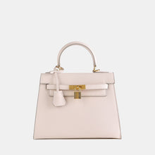 Load image into Gallery viewer, Verona 25 Saffiano Top Handle Kelly Style Handbag Vegan/Real Leather
