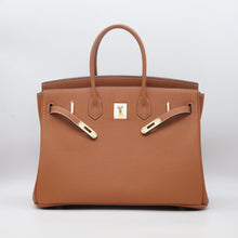 Load image into Gallery viewer, London 35 Large Size Birkin Style Top Handle Bag - Real Leather Version

