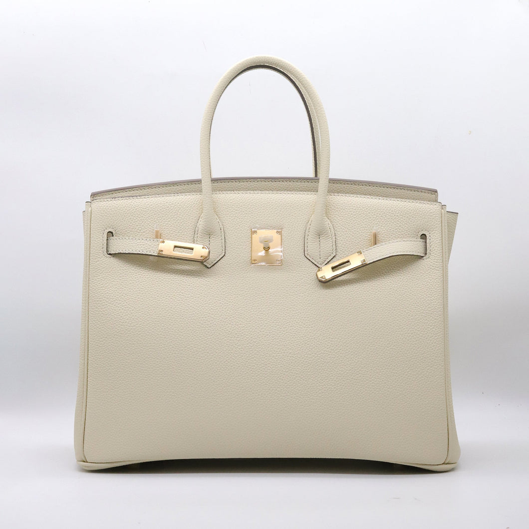 London 30 Size Birkin Style Top Handle Bag - Real Leather Version