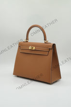 Load image into Gallery viewer, Verona 25 Kelly Style Fully Handmade Epsom Leather Brown Color Gold Hardware
