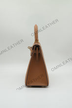 Load image into Gallery viewer, Verona 25 Kelly Style Fully Handmade Epsom Leather Brown Color Gold Hardware
