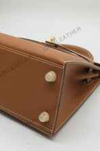 Load image into Gallery viewer, Verona 25 Kelly Style Fully Handmade Epsom Leather Brown Color Gold Hardware
