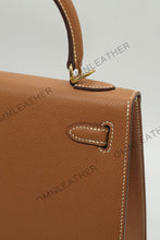 Load image into Gallery viewer, Verona 25 Kelly Style Fully Handmade Epsom Leather Brown Color Gold Hardware
