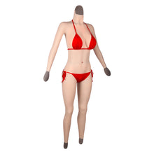 Load image into Gallery viewer, Cross-love Cross Dress Female Silicone Wearable E Cup Body Suit with Lower Ankle-length Trousers with Long Sleeve for Cosplay Costume
