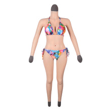Load image into Gallery viewer, Cross-love Cross Dress Female Silicone Wearable D Cup Body Suit with Lower Ankle-length Trousers with Long Sleeve for Cosplay Costume
