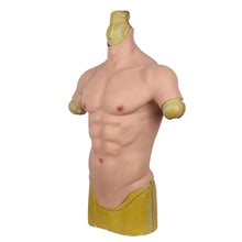 Load image into Gallery viewer, Cross-Love Cross Dress S/L Size Realistic Silicone Wearable Body Form Fake Short-Sleeve Muscle Upper Bodysuit
