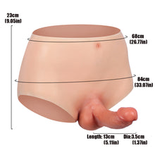 Load image into Gallery viewer, Cross-Love Cross Dress Male Musculine Girdle Wearable Lower Body Form with Solid Silicone Filled Penis Dildo
