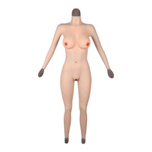 Load image into Gallery viewer, Cross-love Cross Dress Female Silicone Wearable E Cup Body Suit with Lower Ankle-length Trousers with Long Sleeve for Cosplay Costume
