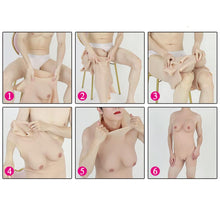 Load image into Gallery viewer, Cross-Love Cross Dress L-Size D-Cup Realistic Crop Top Briefs Silicone Wearable Body Form with Knickers Pant Bodysuit
