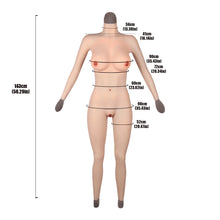 Load image into Gallery viewer, Cross-love Cross Dress Female Silicone Wearable E Cup Body Suit with Lower Ankle-length Trousers with Long Sleeve for Cosplay Costume
