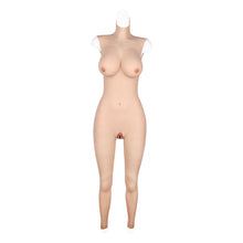 Load image into Gallery viewer, Cross-love Cross Dress Female Silicone Wearable D Cup Sleeveless Body Suit with Lower Ankle-Length Cosplay Costume
