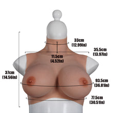 Load image into Gallery viewer, 2022 New-arrival Cross-Love Crossdresser Tanned Silicone Wearable G Cup RealSkin 3.0 Breast Form
