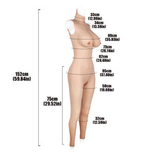 Load image into Gallery viewer, Cross-love Cross Dress Female Silicone Wearable D Cup Sleeveless Body Suit with Lower Ankle-Length Cosplay Costume
