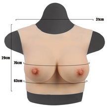Load image into Gallery viewer, High Realistic Silicone B cup Round Collar Non-Sleeve Female Upper Body Form
