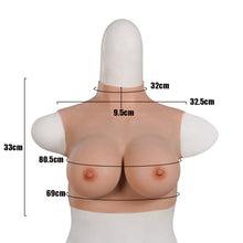 Load image into Gallery viewer, Realistic C Cup High Neck Sleeveless Breast Form
