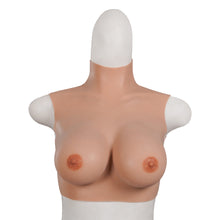Load image into Gallery viewer, Realistic D Cup High Neck Sleeveless Breast Form
