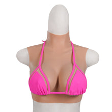 Load image into Gallery viewer, Realistic D Cup High Neck Sleeveless Breast Form
