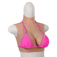 Load image into Gallery viewer, Realistic D Cup High Neck Sleeveless Breast Form
