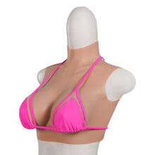 Load image into Gallery viewer, Realistic D Cup High Neck Sleeveless Breast Form
