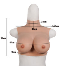 Load image into Gallery viewer, Realistic E Cup High Neck Sleeveless Breast Form
