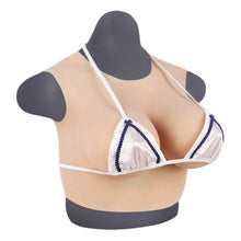 Load image into Gallery viewer, Cross-Love Crossdresser High Realistic Silicone E cup Round Collar Non-Sleeve Female Upper Body Form
