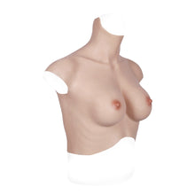 Load image into Gallery viewer, MaleTorso Caucasian B Cup High Neck Breast Form 7.0 Short Size L
