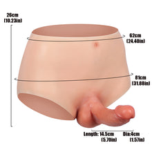 Load image into Gallery viewer, Cross-Love Cross Dress Male Musculine Girdle Wearable Lower Body Form with Solid Silicone Filled Penis Dildo
