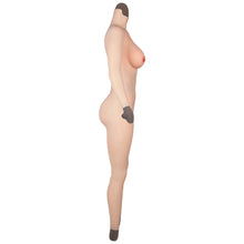 Load image into Gallery viewer, Cross-love Cross Dress Female Silicone Wearable E Cup Body Suit with Lower Ankle-length Trousers with Long Sleeve for Cosplay Costume
