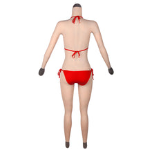 Load image into Gallery viewer, Cross-love Cross Dress Female Silicone Wearable E Cup Body Suit with Lower Ankle-length Trousers with Long Sleeve for Cosplay Costume
